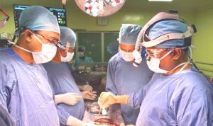 Professor AKM Manzurul Alam doing valve surgery