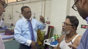 Professor AKM Manzurul Alam is advising his patient