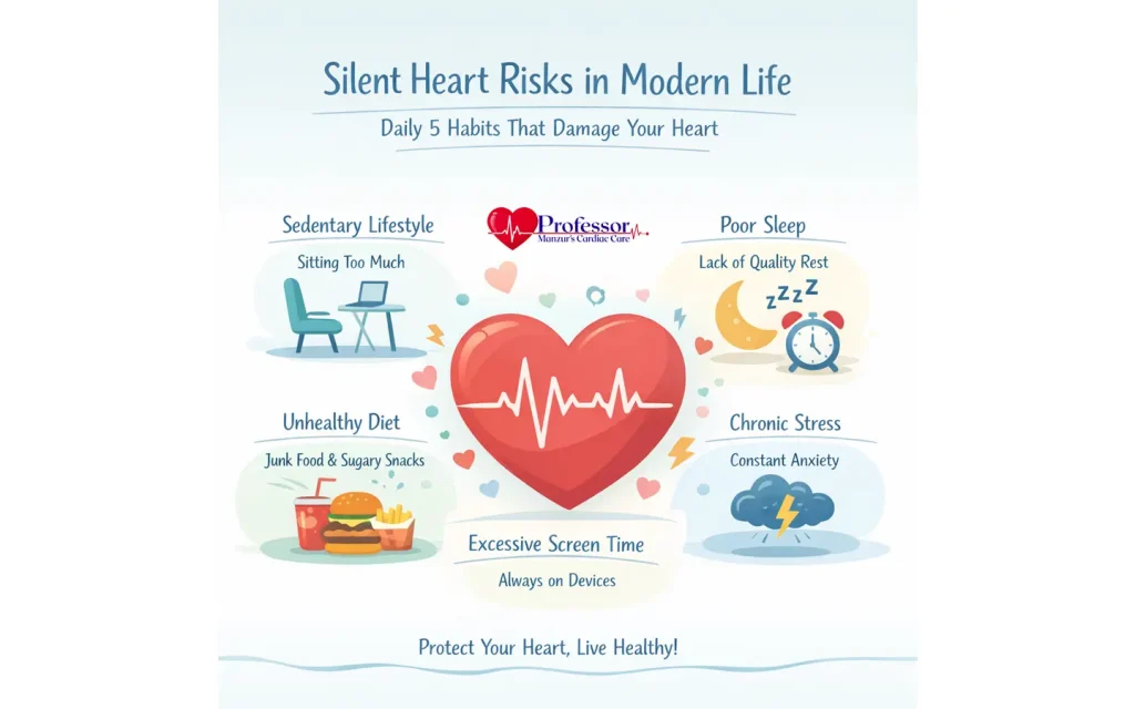 নীরব হার্ট ঝুঁকি | ৫টি দৈনন্দিন অভ্যাস যা হার্ট নষ্ট করছে | Heart Disease Prevention